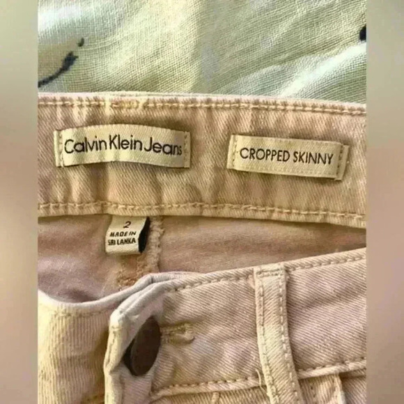 Calvin Klein Cropped Skinny Ankle Jeans Women's Size 2 Rose Quartz - Picture 3 of 8